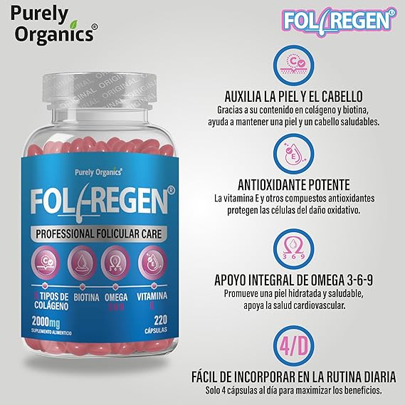 Foliregen, diseñado para revitalizar y fortalecer el cabello